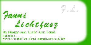 fanni lichtfusz business card